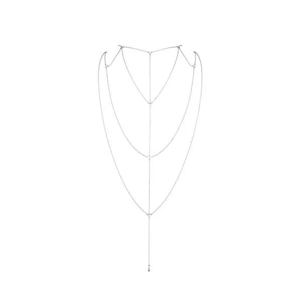 Ланцюжок для спини Bijoux Indiscrets Magnifique Back and Cleavage Chain - Silver, прикраса для тіла