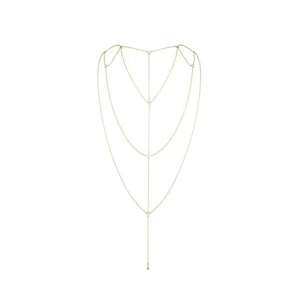 Ланцюжок для спини Bijoux Indiscrets Magnifique Back and Cleavage Chain - Gold, прикраса для тіла