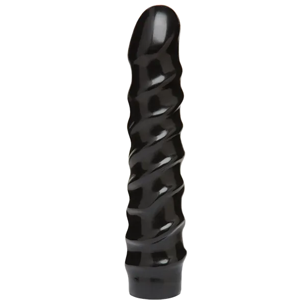 Дилдо Doc Johnson CodeBlack - 8 Inch Raging Vac-U-Lock із стимулювальним рельєфом, діаметр 3,8 см
