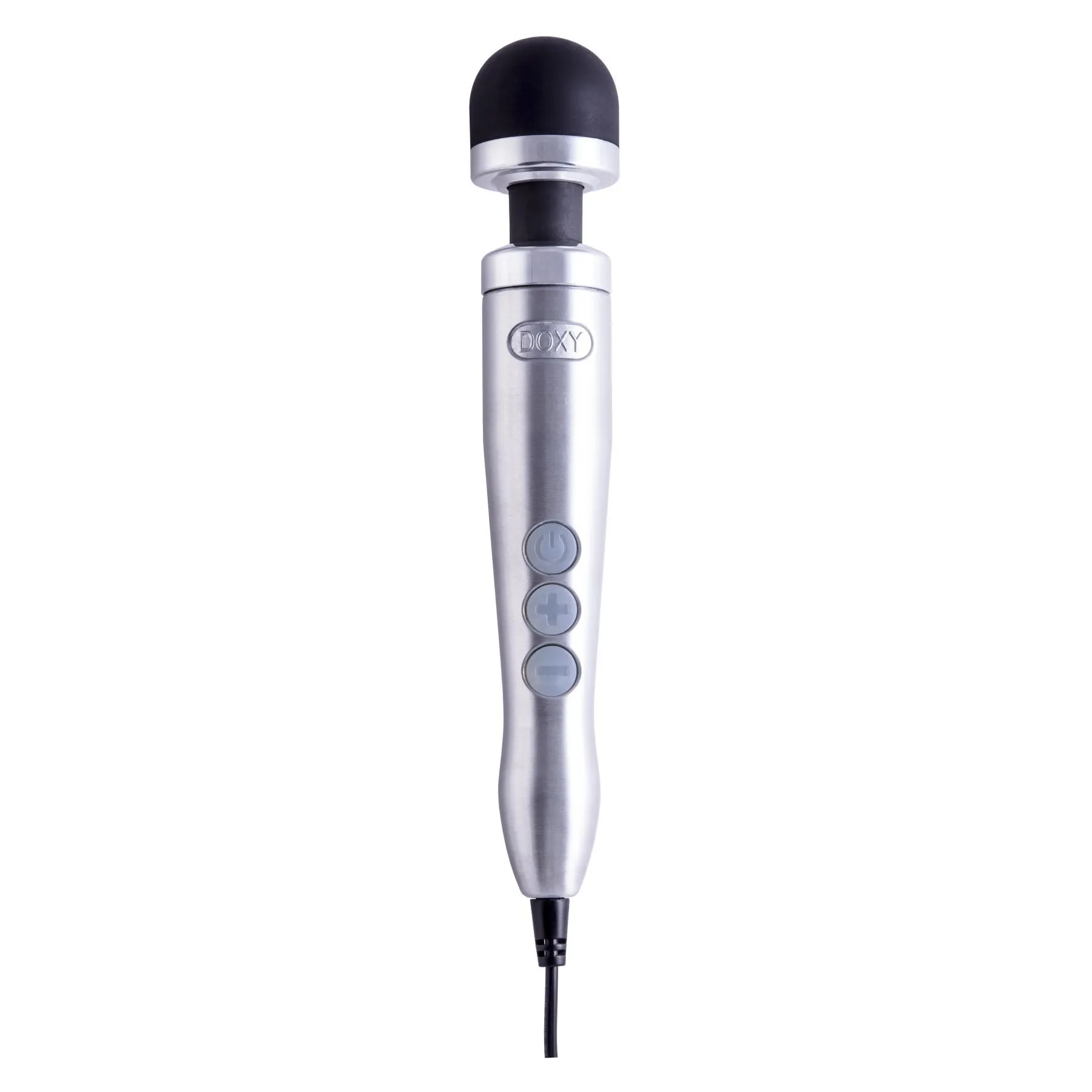 Вібромасажер DOXY Die Cast 3 Silver (Satin), дуже потужний, живлення 220В, металевий корпус