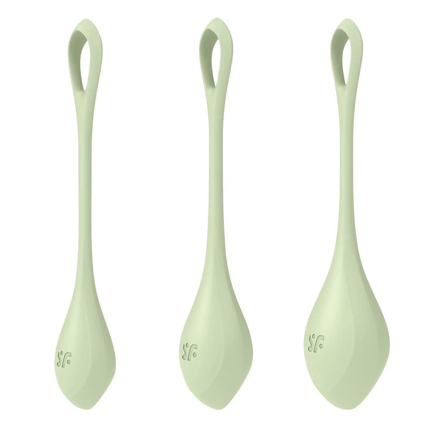 Набір йоні-намистин Satisfyer Yoni Power 2 Light Green, діаметр 2-2,5-3 см, маса 22-44-73 г