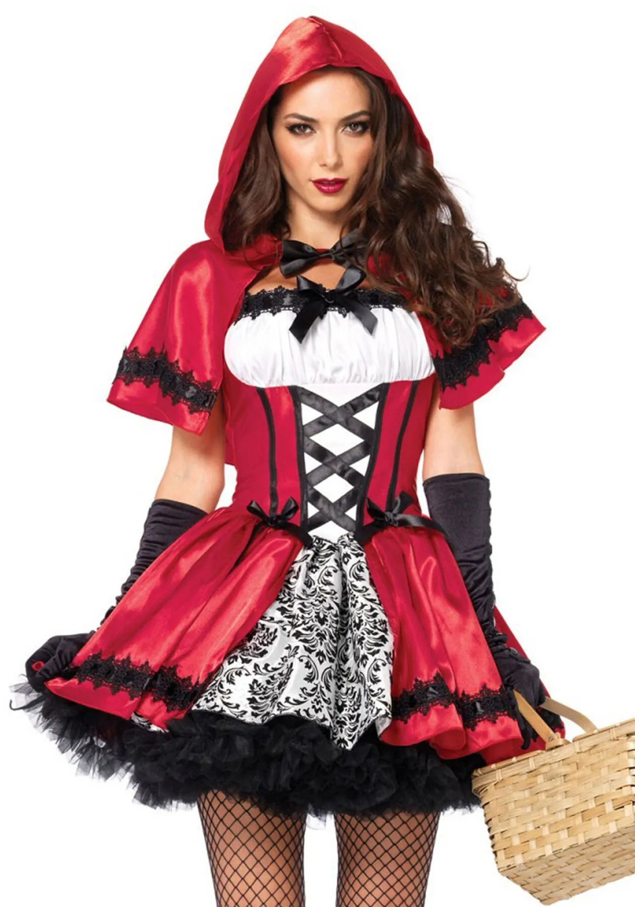 Еротичний костюм Червоної шапочки Leg Avenue Gothic Red Riding Hood "M", сукня, накидка