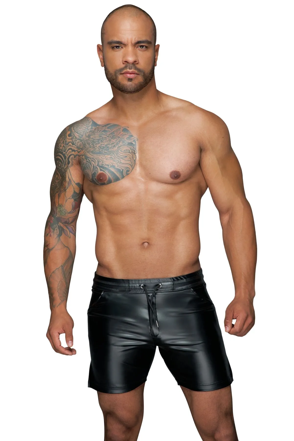 Чоловічі шорти з мокрим ефектом Noir Handmade H061 Powerwetlook shorts, S