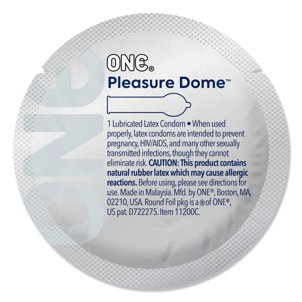 Презерватив ONE Pleasure Dome, 1 шт, гладенький, з розширеною головкою