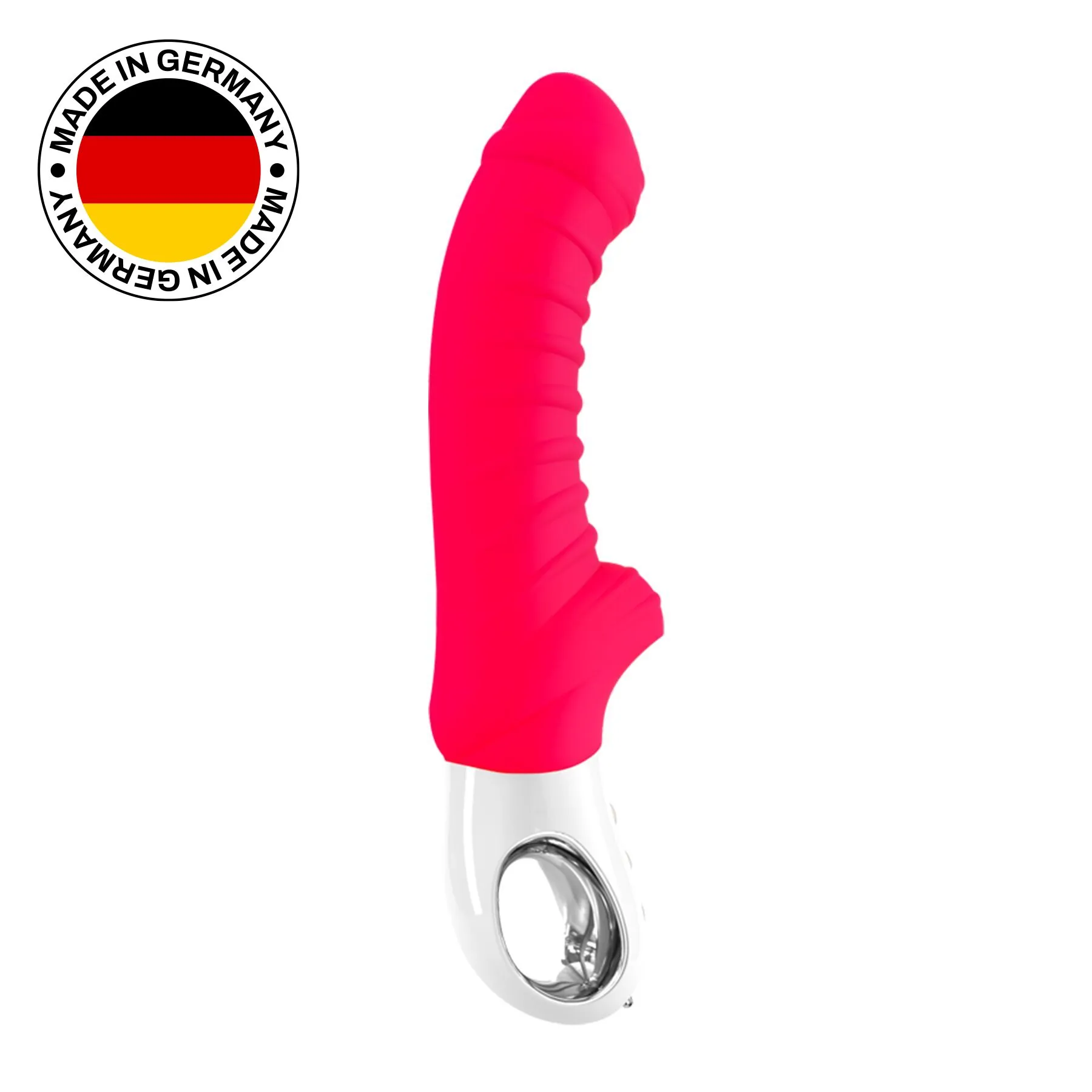 Вібратор для точки G Fun Factory TIGER india red, ребристий, підходить для анальної стимуляції