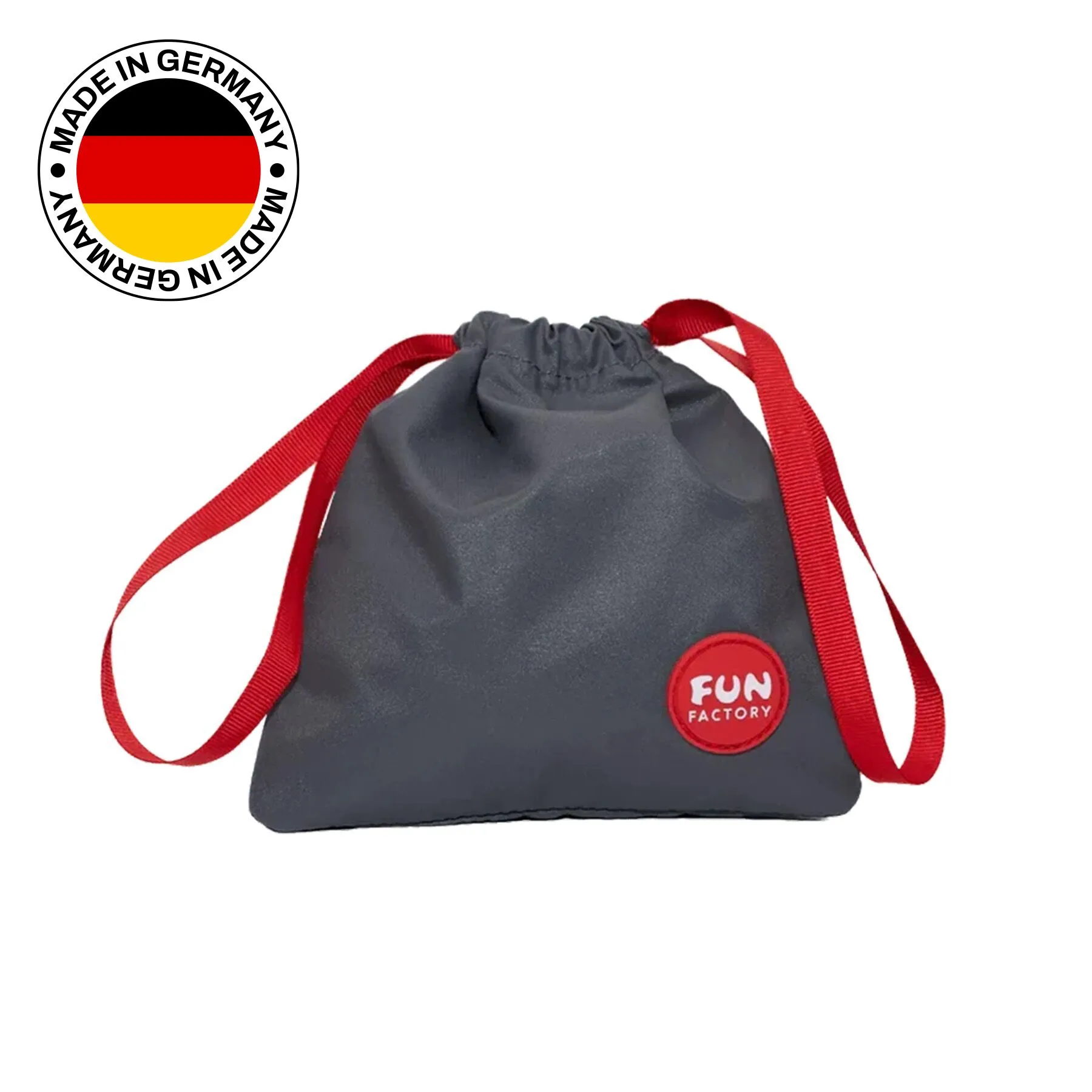 Сумка для секс-іграшок Fun Factory TOYBAG, S, сіра, кисет, 14x14 см 