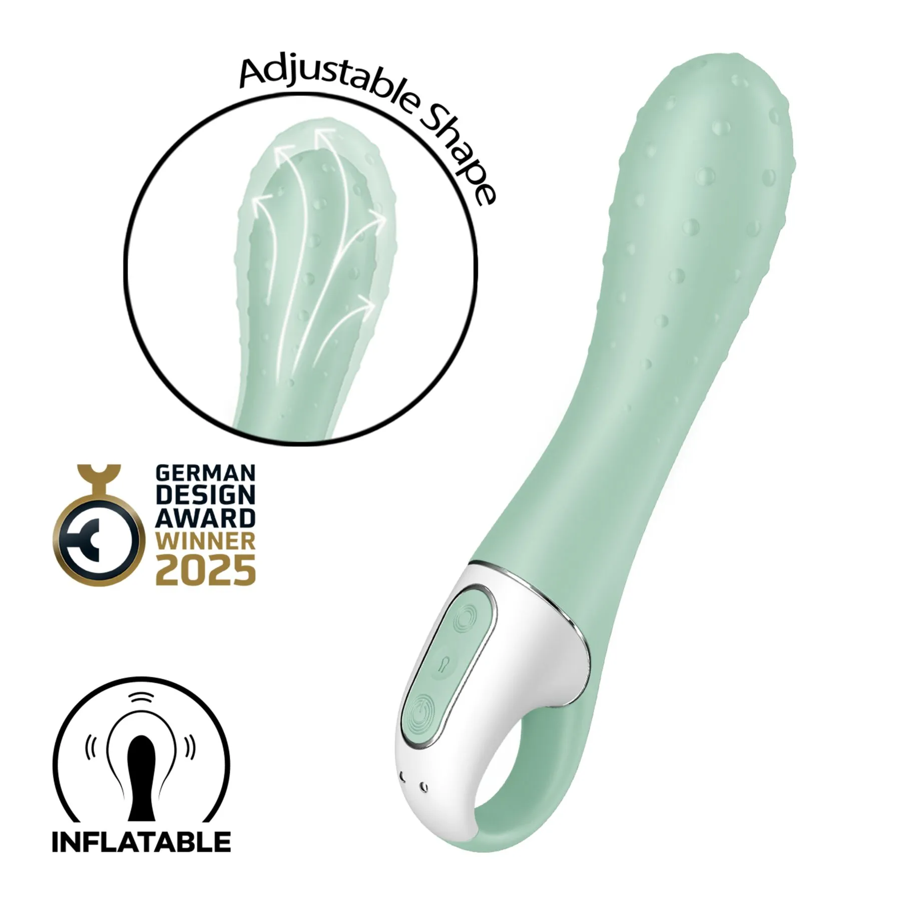 Вібратор точки G Satisfyer Air Pump Vibrator 3, надувається, 12 режимів вібрації