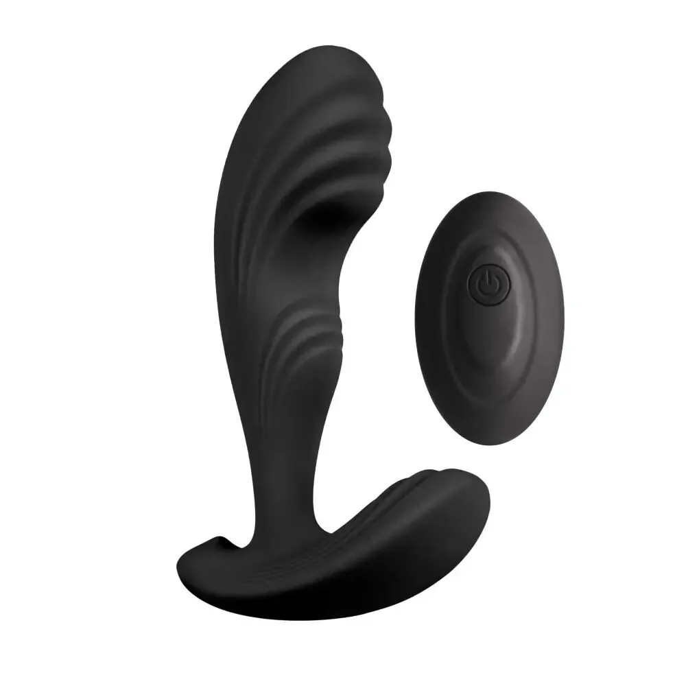 Вібромасажер простати S Pleasures Premium Cozy, чорний, з рельєфною головкою, 10 режимів