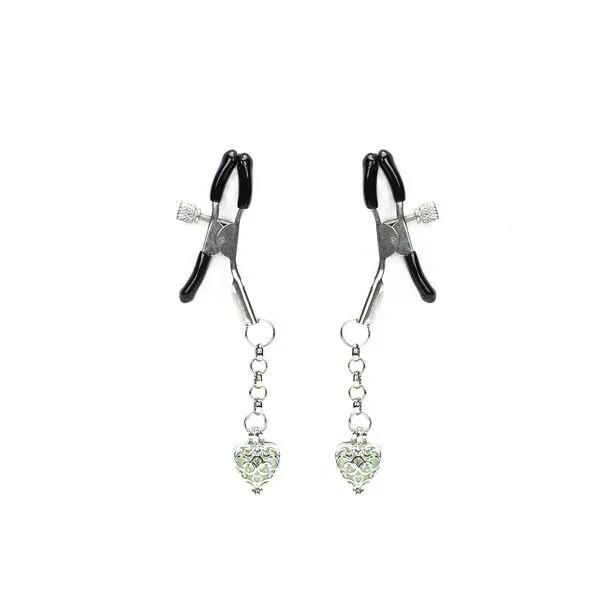 Затискачі для сосків Liebe Seele Glow-in-dark Nipple Clamps Green