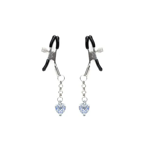 Затискачі для сосків Liebe Seele Glow-in-dark Nipple Clamps Blue