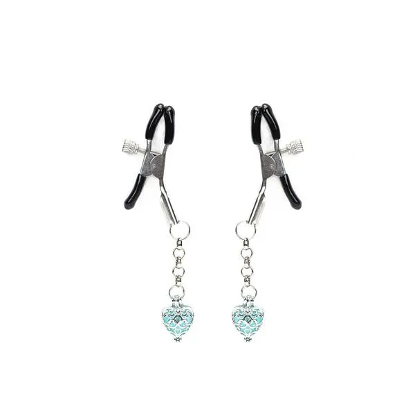 Затискачі для сосків Liebe Seele Glow-in-dark Nipple Clamps Light Blue