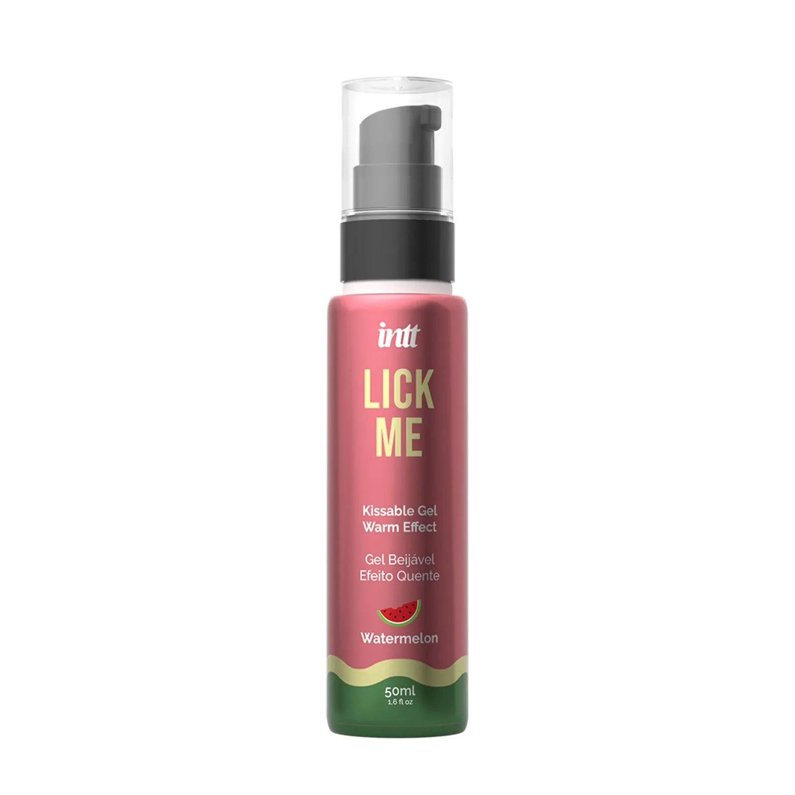 Гель для оральних пестощів із зігрівальним ефектом INTT Lick Me Kissable Gel Watermelon 50 мл, без цукру