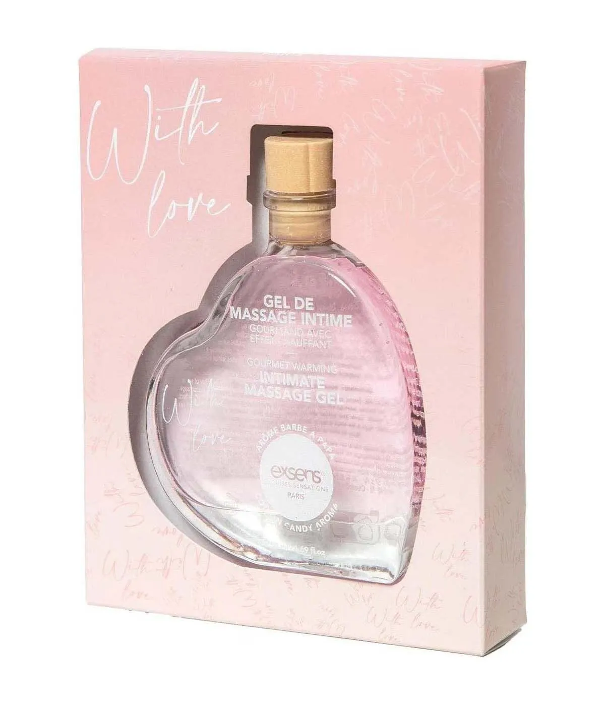 Масажний гель EXSENS With Love Cotton Candy 50 мл, розігрівальний, без цукру, їстівний