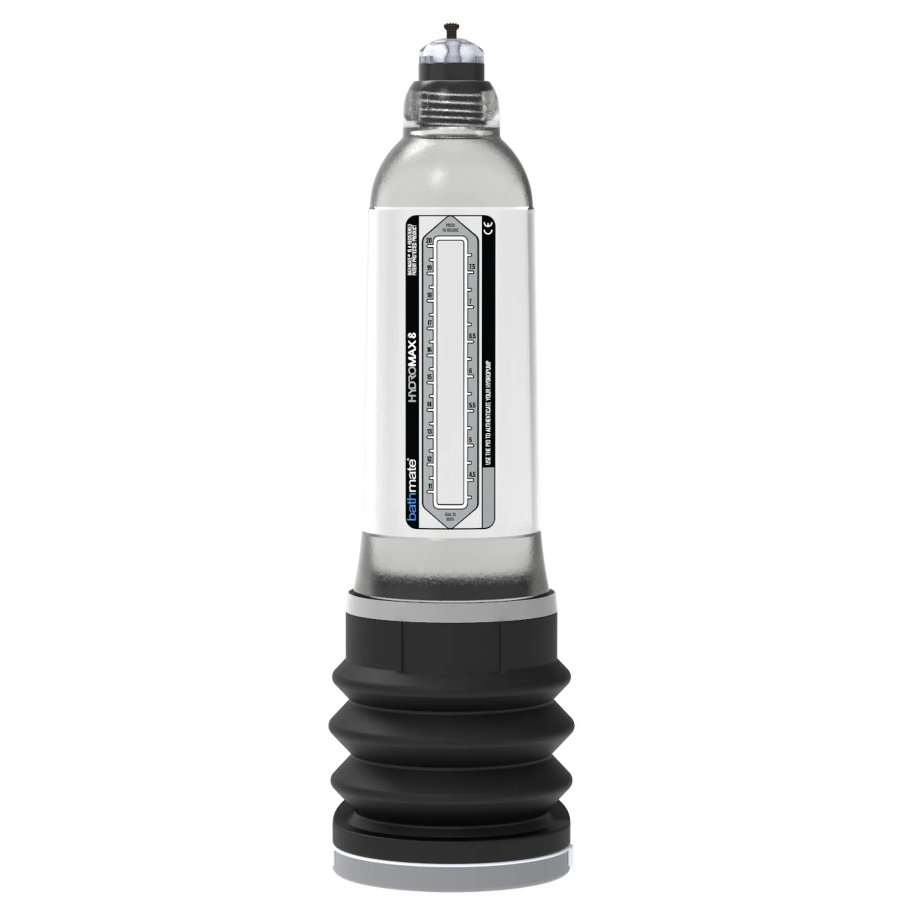 Гідропомпа Bathmate Hydromax 8 Clear, для члена довжиною від 15 до 20 см, діаметр до 5,5 см
