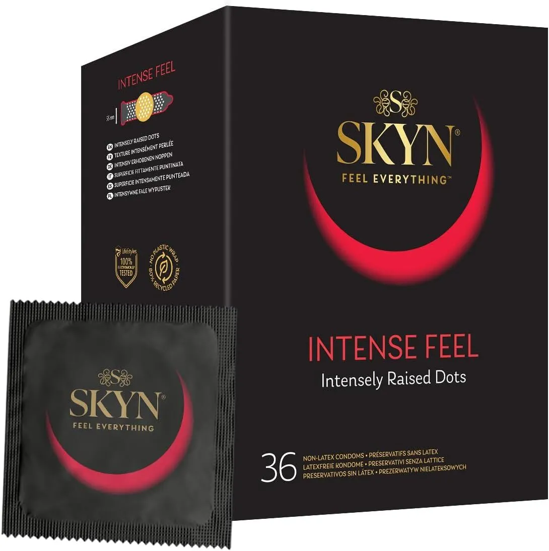 Безлатексні преміум-презервативи SKYN Intense Feel 36 шт, точковий рельєф