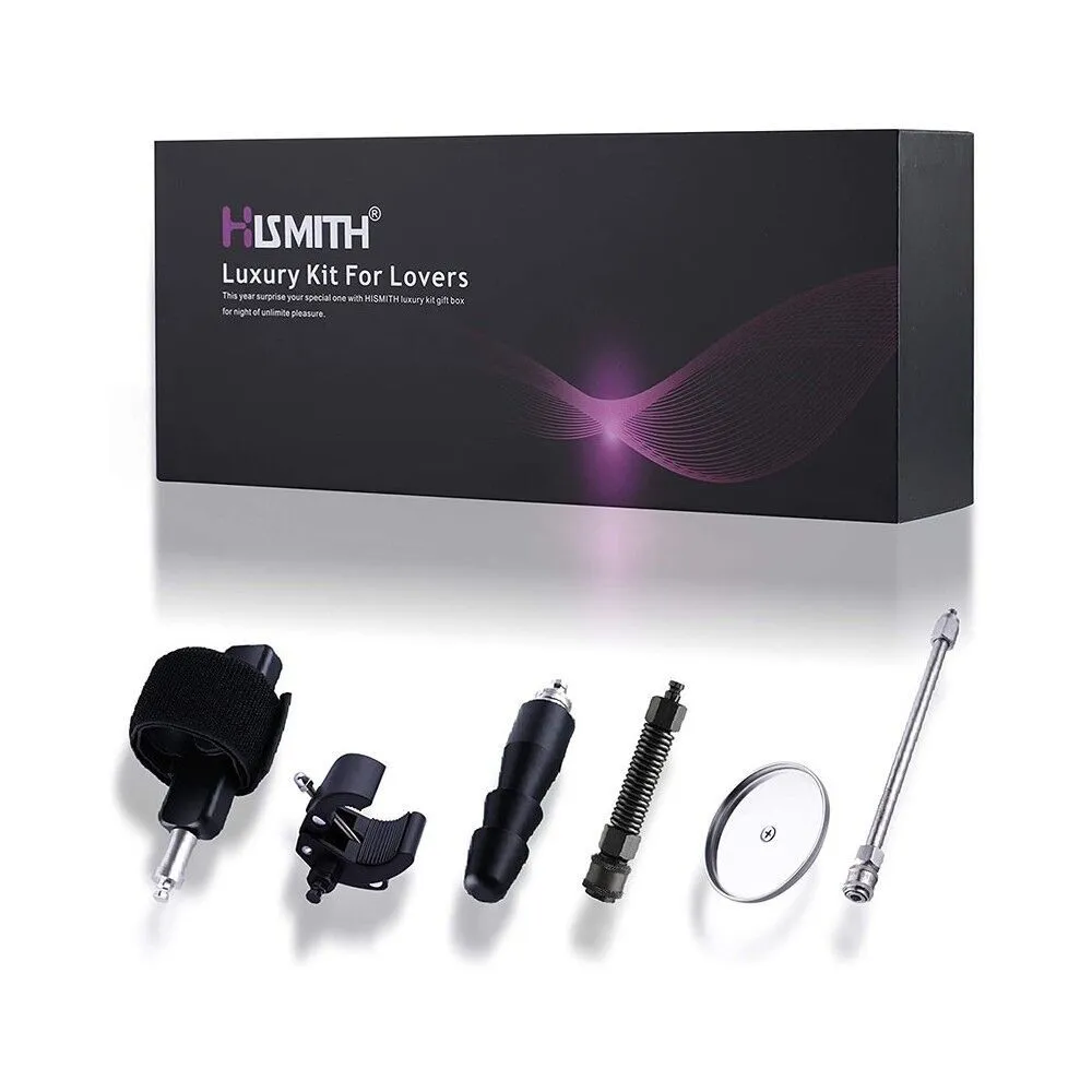 Набір адаптерів для секс-машин Hismith Luxury Kit - KlicLok System Set (пошкоджена упаковка!!!)