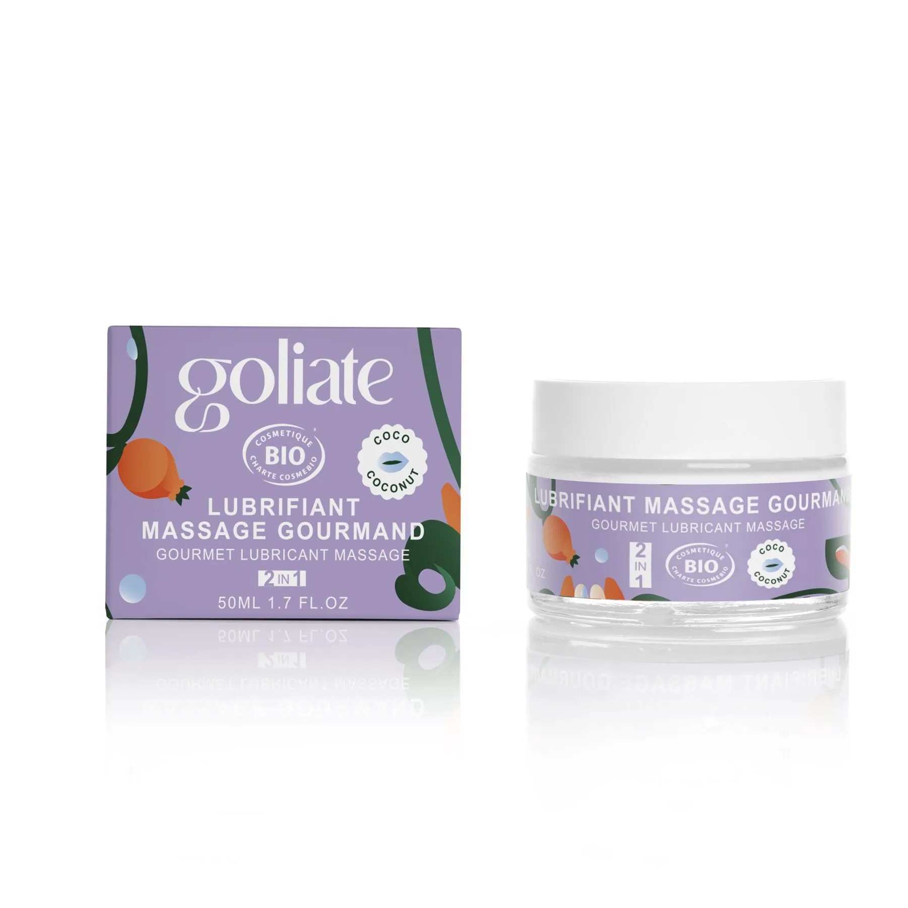 Масажна олія-лубрикант з ароматом та смаком кокоса Goliate Couple Gourmand Coco 50 мл