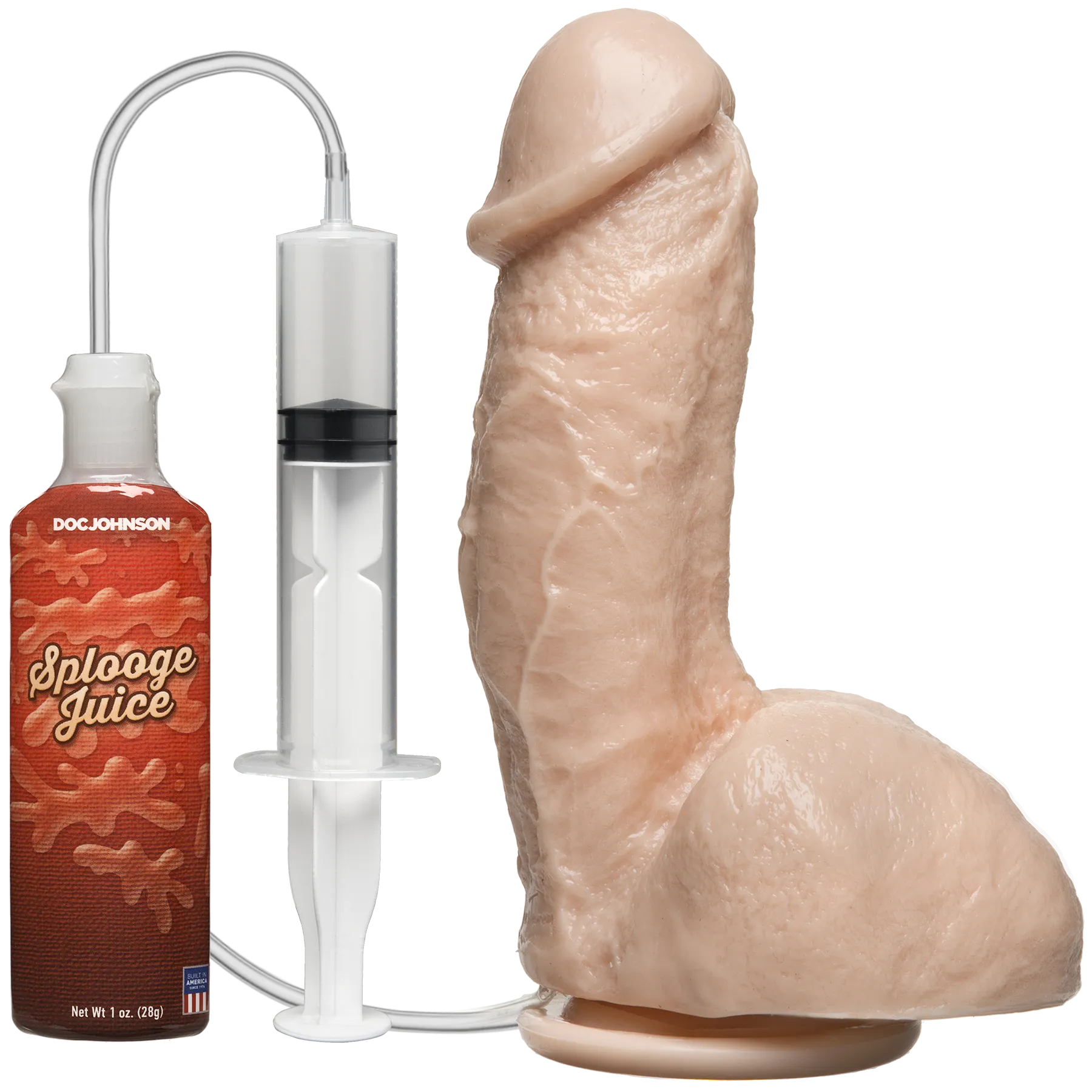 Фалоімітатор, що кінчає Doc Johnson The Amazing Squirting Realistic Cock, ПВХ, діаметр 5,1см