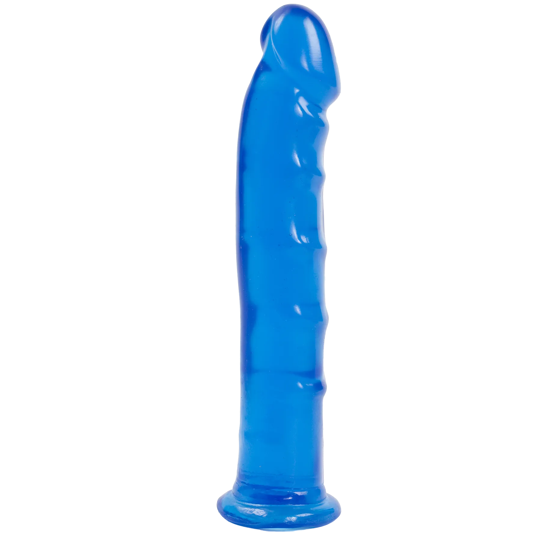 Фалоімітатор Doc Johnson Jelly Jewels Dong & Suction Cup Blue, діаметр 3,6 см, антибактеріальний ПВХ