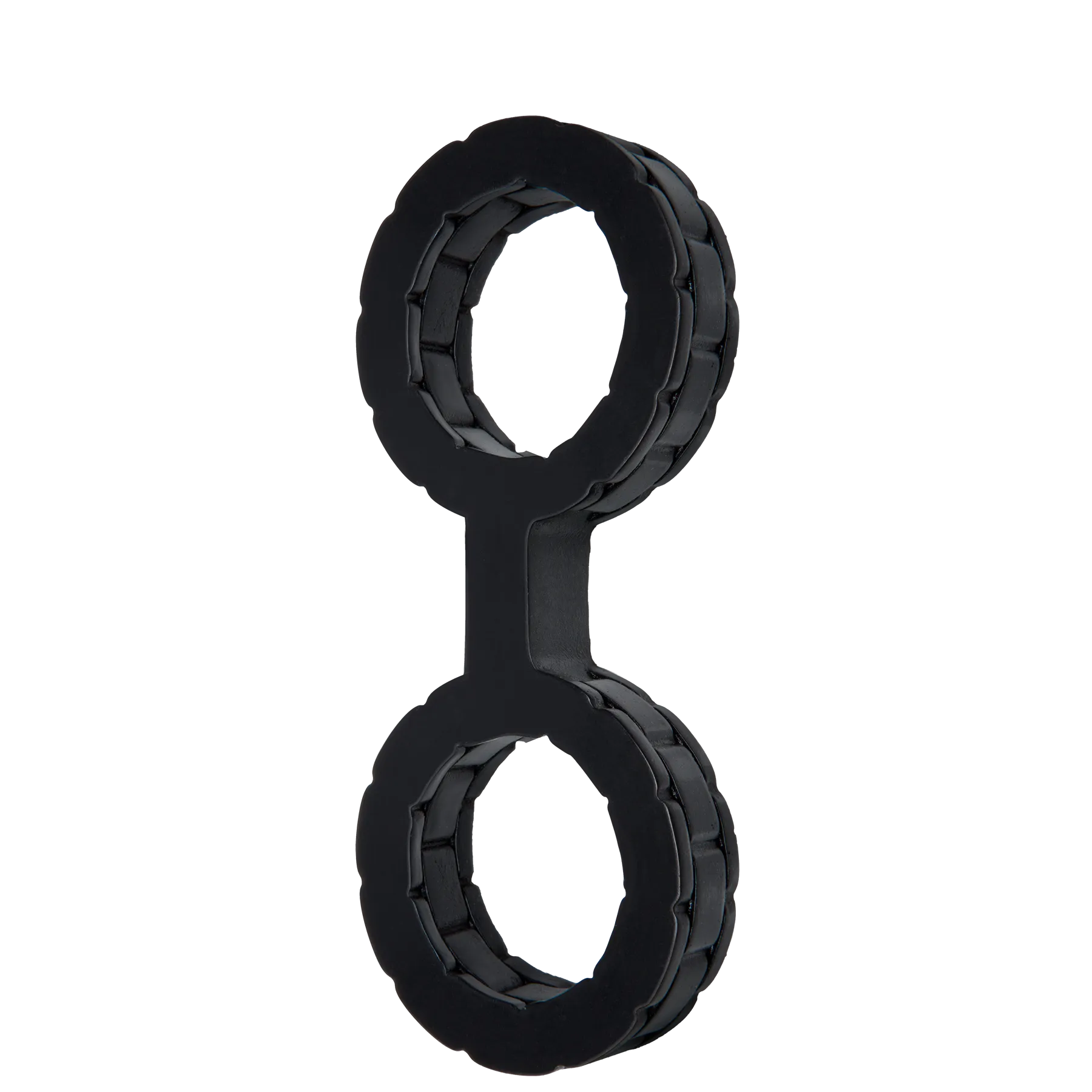 Наручники з силікону Doc Johnson The Cuffs Small - Black, добре тягнуться, для рук і для ніг