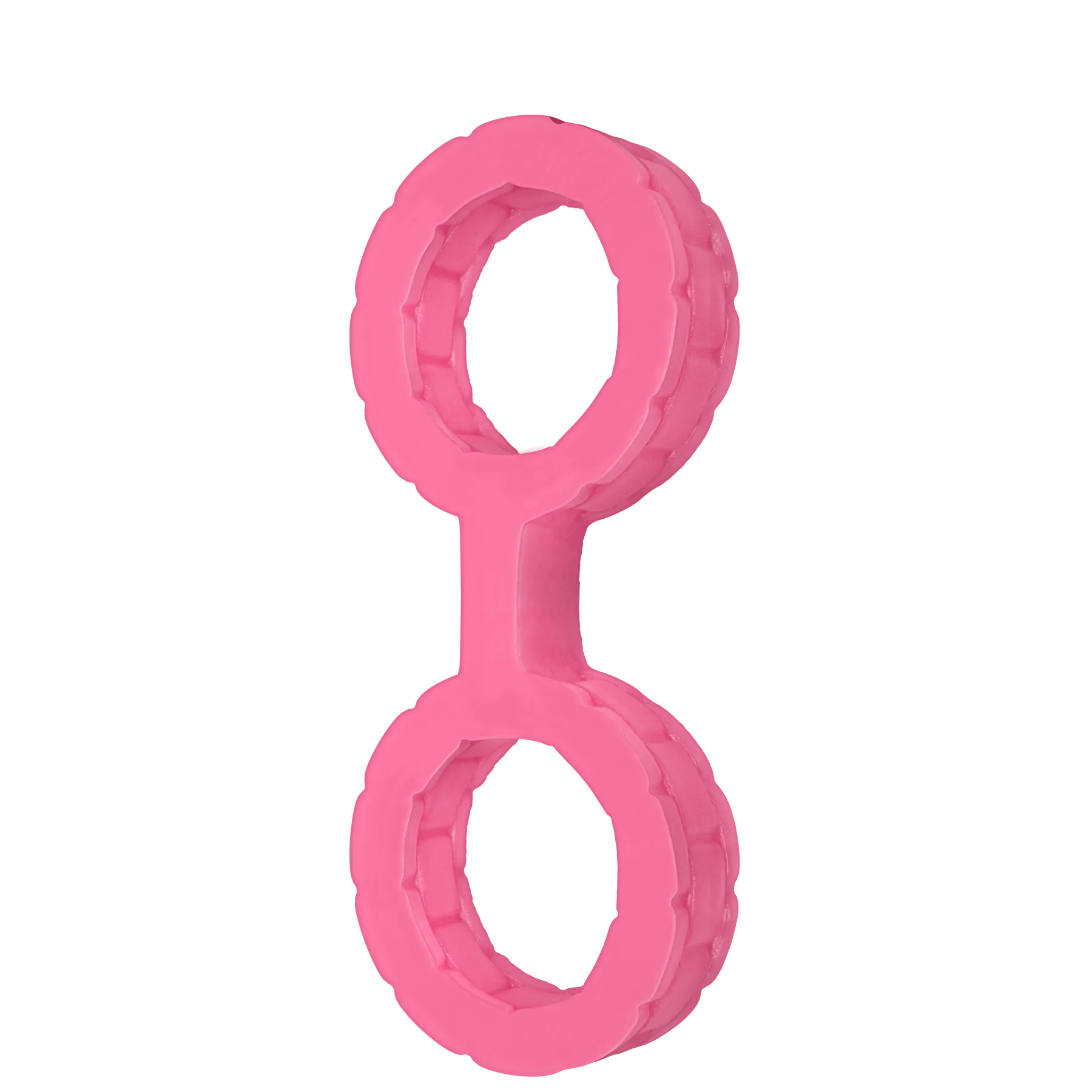 Наручники з силікону Doc Johnson The Cuffs Small - Pink, добре тягнуться, для рук і для ніг